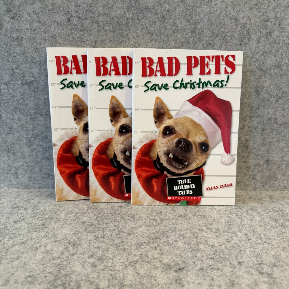 Lot of 3 - Bad Pets Save Christmas! True‎ Holiday Tales by Allan Zullo